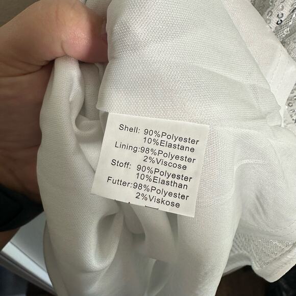 NEW GRACE KARIN Sequin Sparkle Tank Tops Halter Neck Knot Silver Size Small - Picture 9 of 14